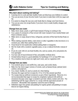 Diabetes-Friendly Cooking and Baking Guide