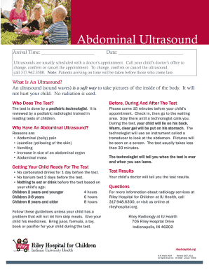 Abdominal Ultrasound Form