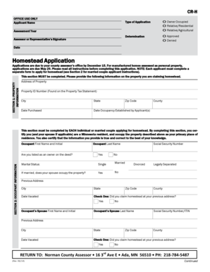 Minnesota Homestead Application