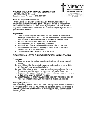 Thyroid Uptake/Scan Procedure Guide