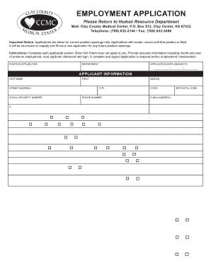 Employment Application Form