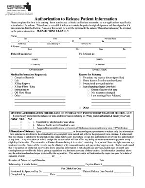 Authorization to Release Patient Information