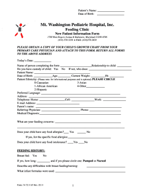 New Patient Information Form