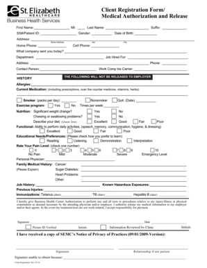 Medical Authorization and Release Form