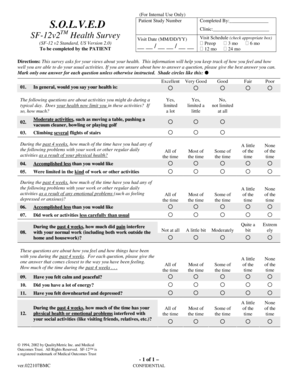 SF-12v2 Health Survey
