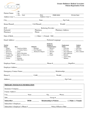 Patient Registration Form