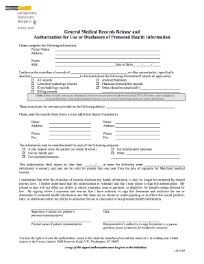 General Medical Records Release Authorization