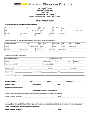 Medical Patient Registration Form