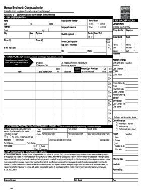 Sparrow Physicians Health Network Enrollment Form