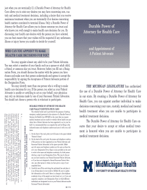 Durable Power of Attorney for Health Care