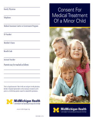Minor Child Telephone Medical Treatment Consent
