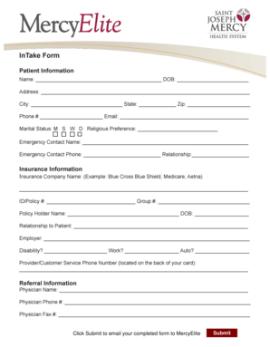 Patient Intake Form