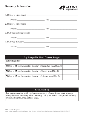Gestational Diabetes Management Form