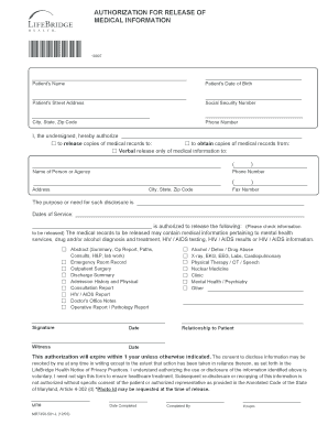 Authorization for Release of Medical Information