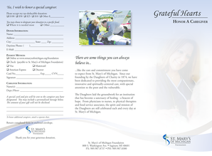 Grateful Hearts Caregiver Donation Form