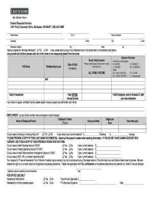 Crittenton Hospital Financial Assistance Application