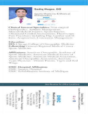 Sports Medicine Physician Profile