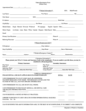 Patient Registration Form