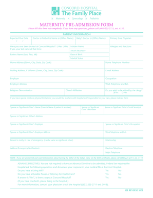 Concord hospital admissions