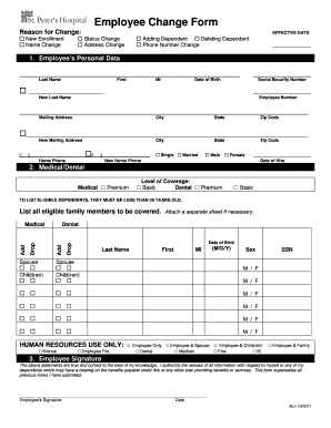 Employee Change Form