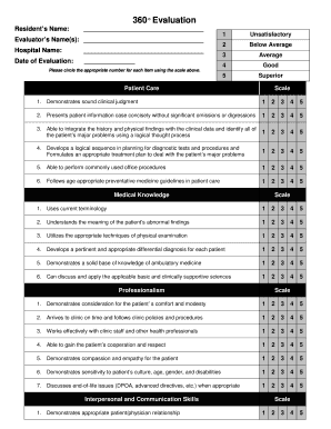 360° Evaluation Form