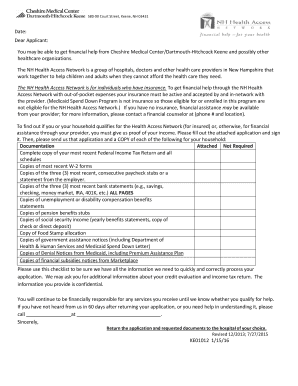 NH Health Access Network Financial Assistance Application