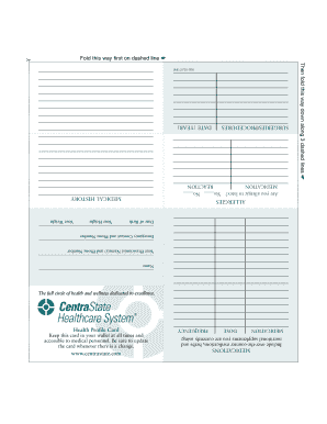 Health Profile Card