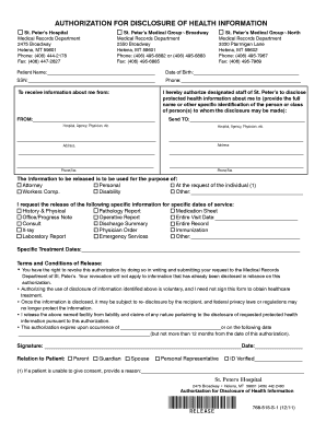 Authorization for Disclosure of Health Information
