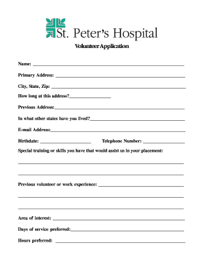 Volunteer Application Form
