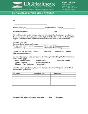 Employee Verification Form