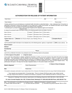 Authorization for Release of Patient Information
