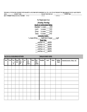Insulin Adjustment Fax Form