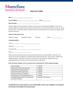 Move Out Form