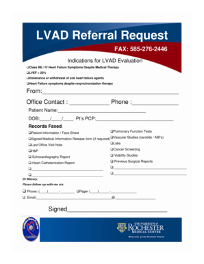 LVAD Referral Request Form