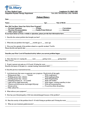 Patient History Form