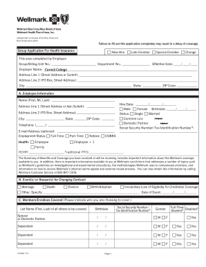 Group Application For Health Insurance