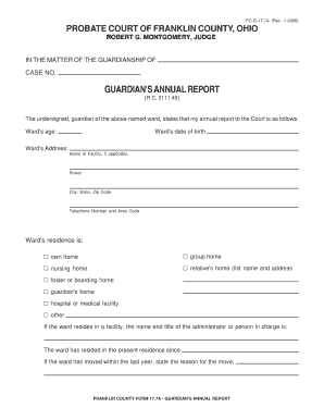 Guardian's Annual Report
