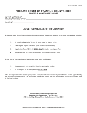 ADULT GUARDIANSHIP INFORMATION - Home Franklin County