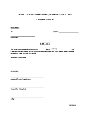 Court Order to Set Aside Warrant