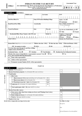 Indian Income Tax Return ITR-2