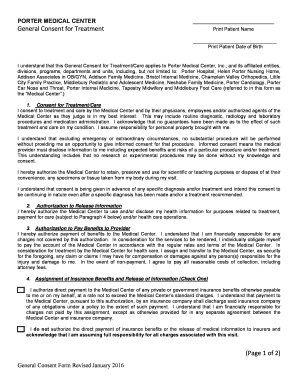 General Consent for Treatment