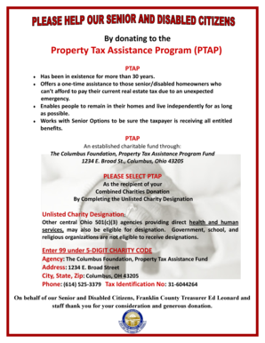 Property Tax Assistance Program Donation Form