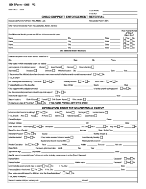 Child Support Enforcement Referral Form