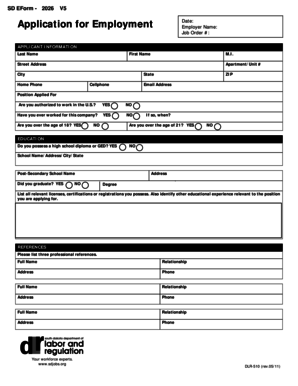 Application for Employment