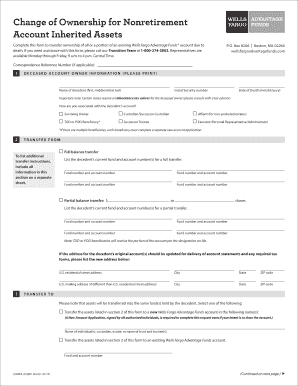 Wells Fargo Advantage Funds Change of Ownership Form