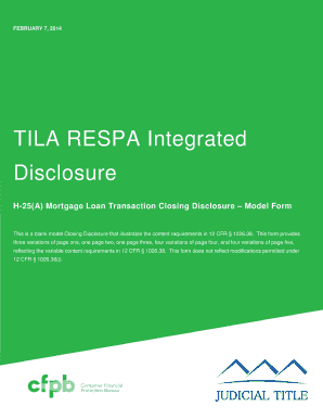 Mortgage Loan Transaction Closing Disclosure
