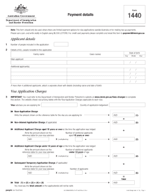 Visa Application Payment Form 1440