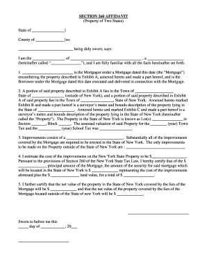 Section 260 Affidavit