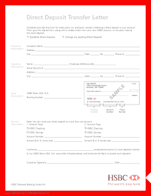 Direct Deposit Authorization Form