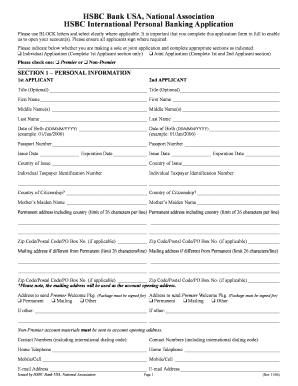 HSBC International Personal Banking Application
